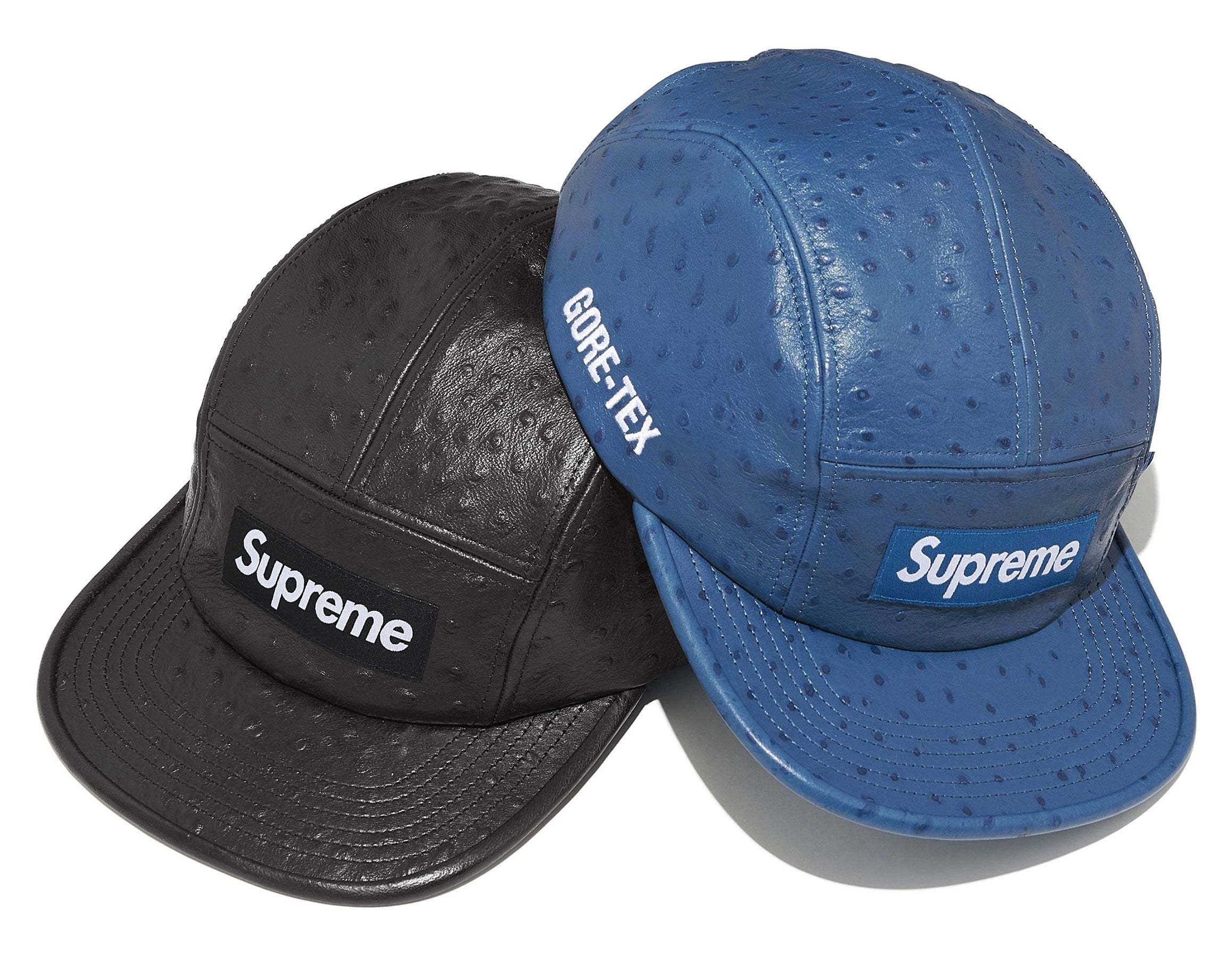 Ostrich Embossed Leather GORE-TEX Camp Cap